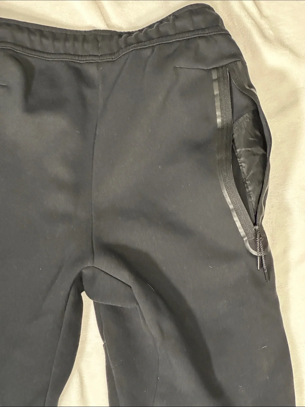 Nike Kids Black Fleece Joggers with Drawstring